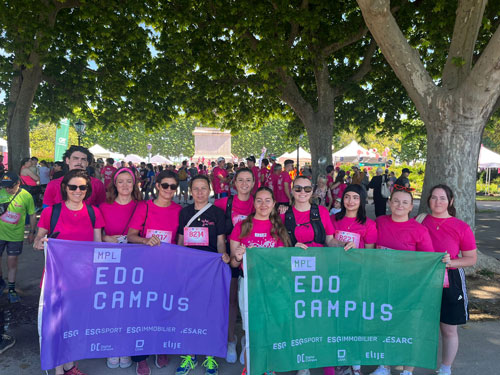 étudiantes et membres du staff du EDO campus à la course solidaire EDO RUN
