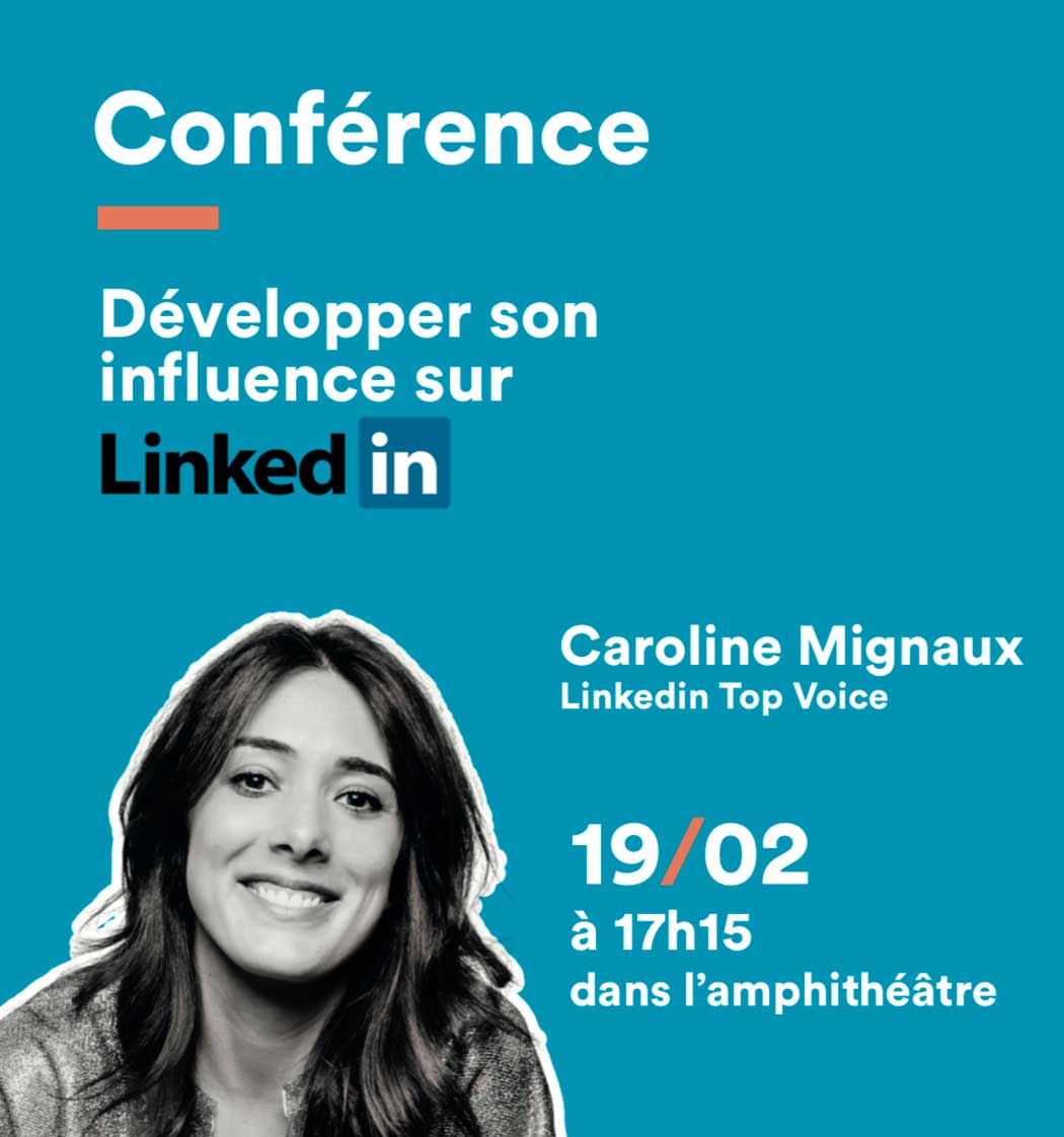 affiche conference caroline mignaux performance linkedin